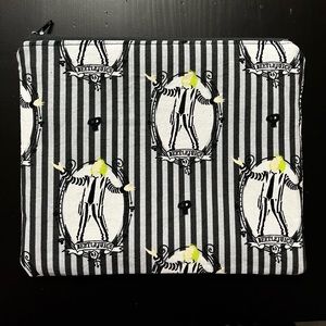 Beetlejuice Cosmetic Bag Makeup Pouch Handmade Brand New Halloween Horror Burton